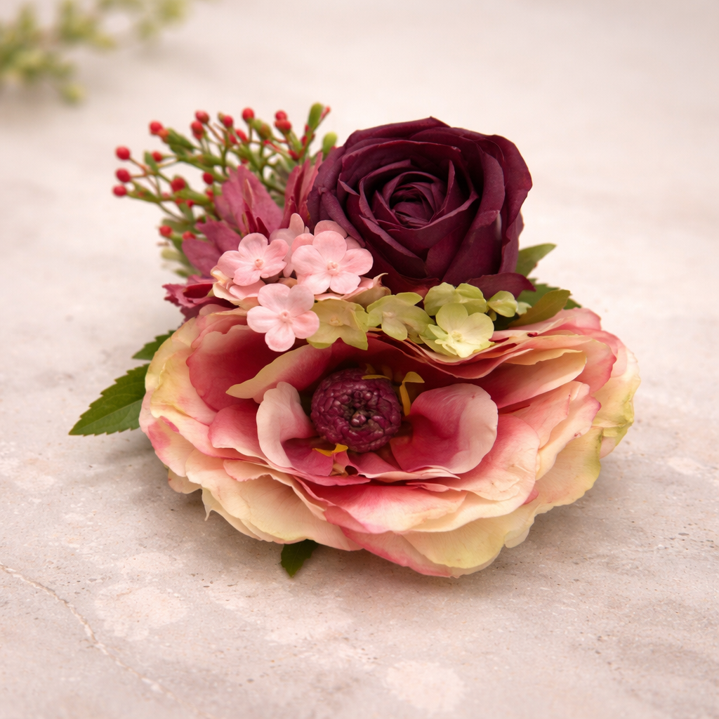 Premium Artificial Mixed Floral Hamper Decoration