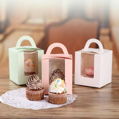 SINGLE CUPCAKE BOX (PACK OF 10)