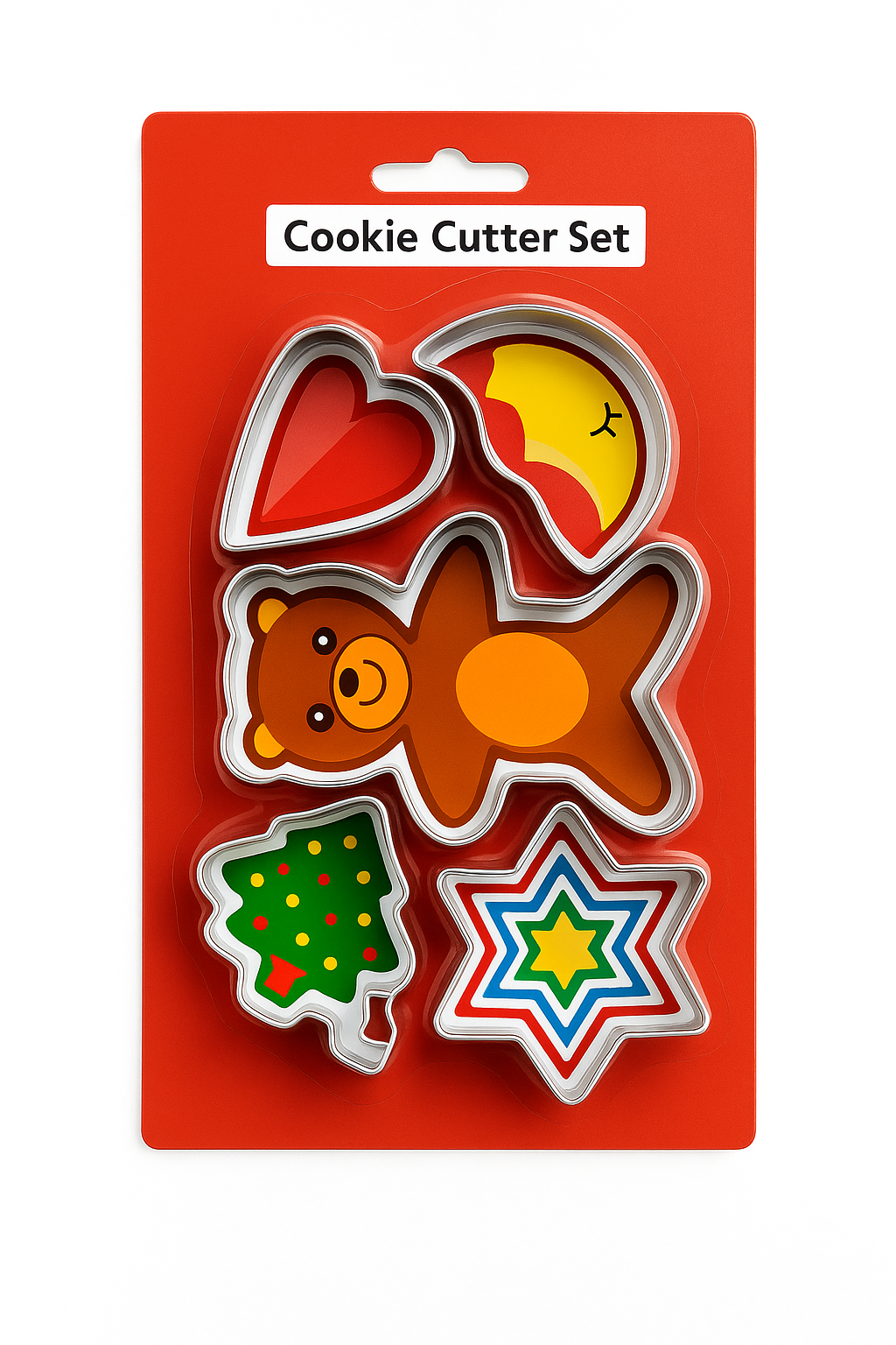 5-Piece Christmas Cookie Cutter Set – Stainless Steel Baking Moulds