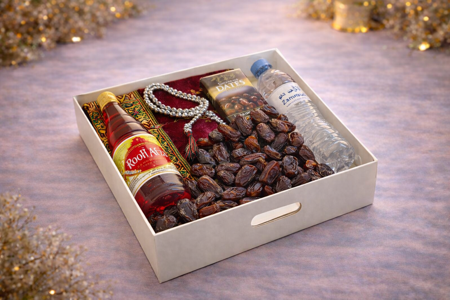 Ramadan Mubarak Premium Hamper Box – Clear Lid Festive Gift Packaging