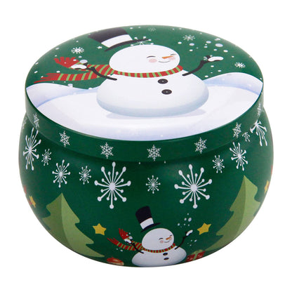 Big Green Festive Christmas Candle Tin – Limited Edition |Festive Treats Tin – Premium Reusable Jar for Goodies & Hampers.