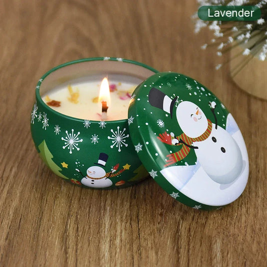 Big Green Festive Christmas Candle Tin – Limited Edition |Festive Treats Tin – Premium Reusable Jar for Goodies & Hampers.