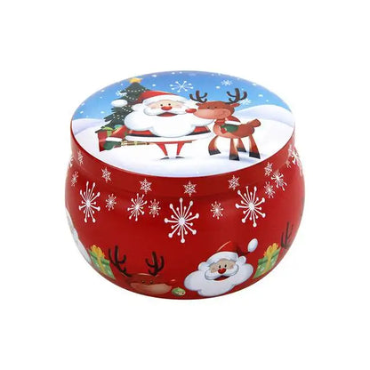 Big Red Festive Christmas Candle Tin – Limited Edition |Festive Treats Tin – Premium Reusable Jar for Goodies & Hampers.