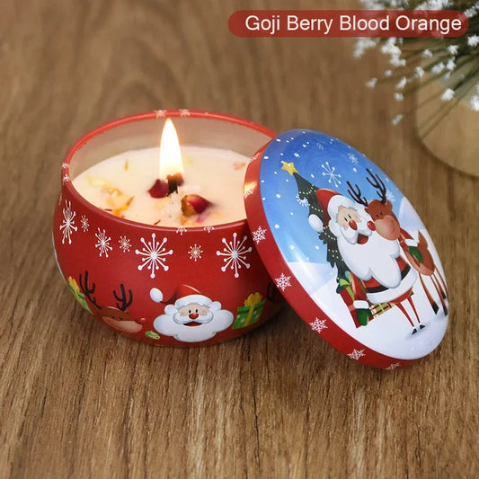 Big Red Festive Christmas Candle Tin – Limited Edition |Festive Treats Tin – Premium Reusable Jar for Goodies & Hampers.