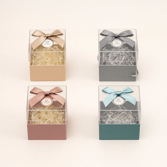 Elegant Acrylic Gift Box with Satin Bow – Pastel Shades | Acrylic Hamper Gift Box