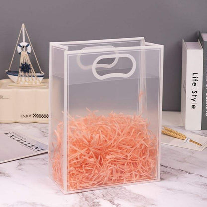 Premium Medium Opaque PVC Hamper Gift Bag – Luxury Matte Finish Gifting Bag - 12x9x6 Inches