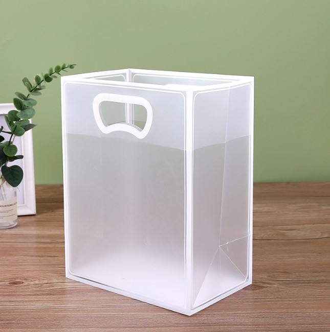 Premium Big Opaque PVC Hamper Gift Bag – Luxury Matte Finish Gifting Bag - 13x11x4.5 Inches
