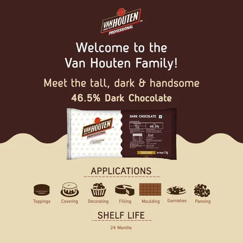 VANHOUTEN DARK CHOCOLATE 46.5%