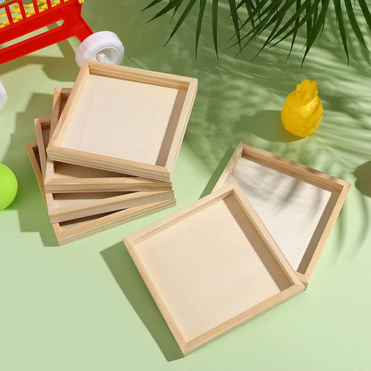 SQUARE PINEWOOD TRAYS